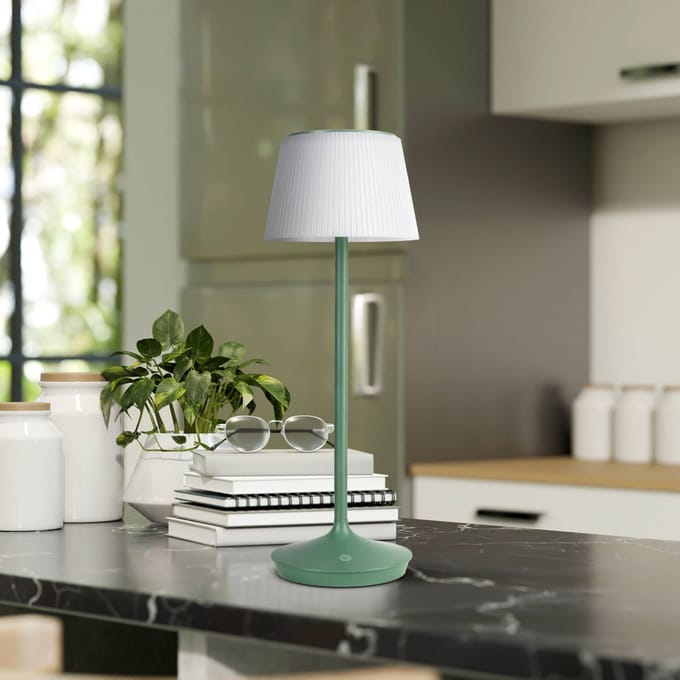 Näve LED solar-tafellamp Emmi CCT oplaadbaar, groen