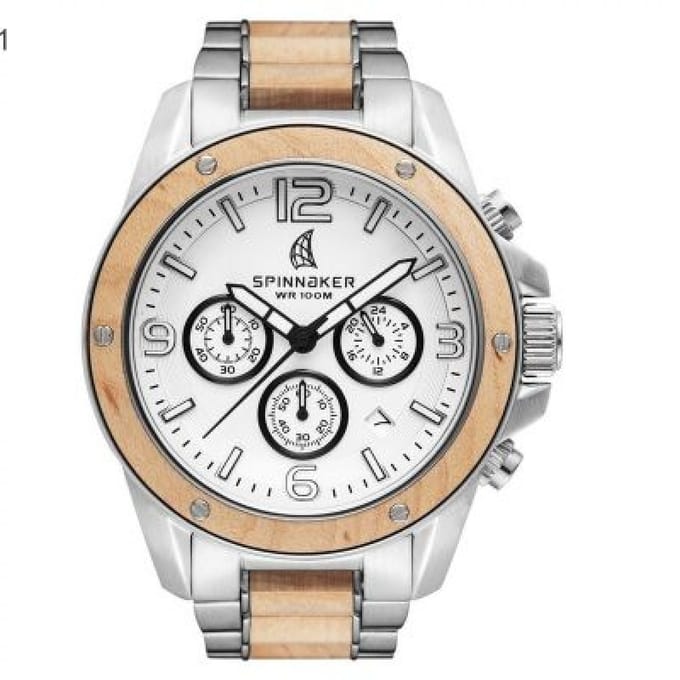 Refurbished Spinnaker Vessel Wood Chronograph | SP-5027-11