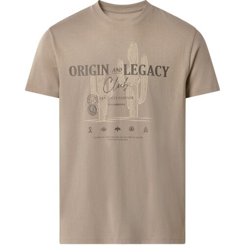 ESMARA MEN Heren T-shirt (Beige, M)