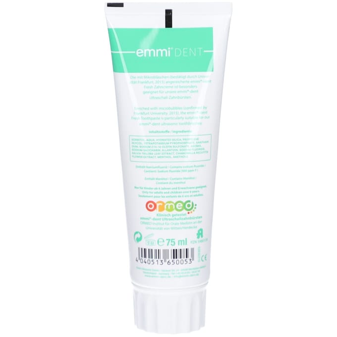 EmmiDent Fresh for Ultrasonic Tandpasta 75 ml Wit