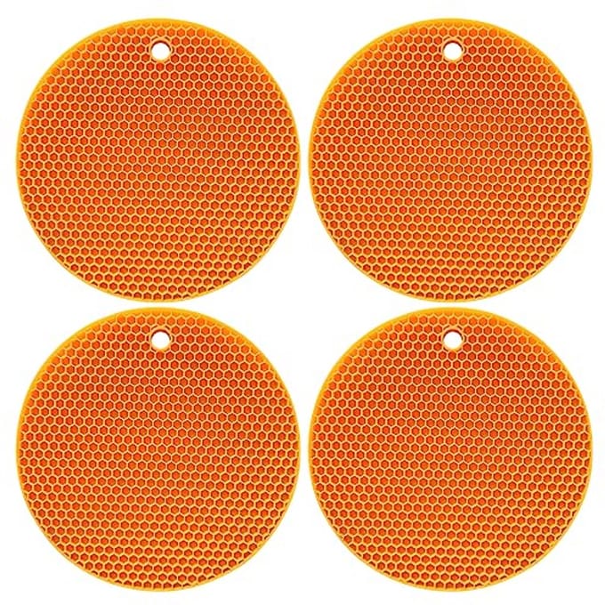 Siliconen Hittebestendige Pannenlappen - Set van 4 - 18 cm Rond