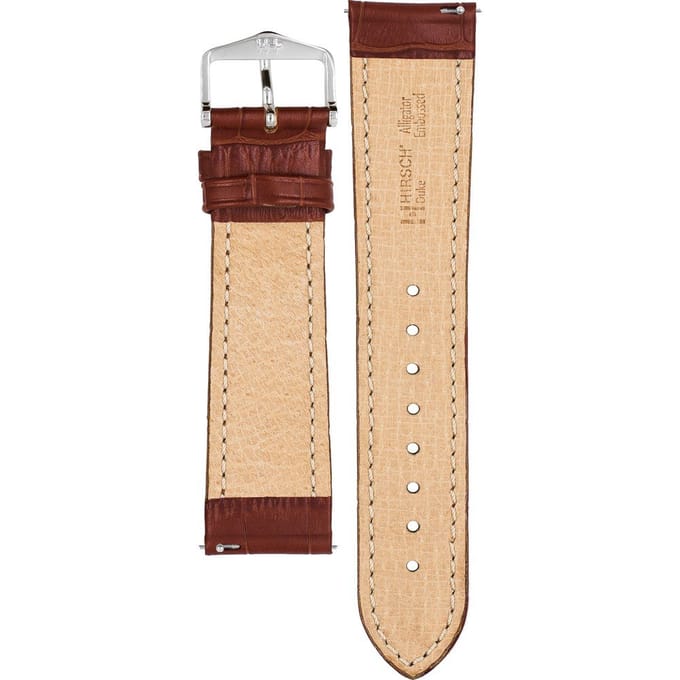 Hirsch Horlogeband Duke Goudbruin - Leer - 22mm