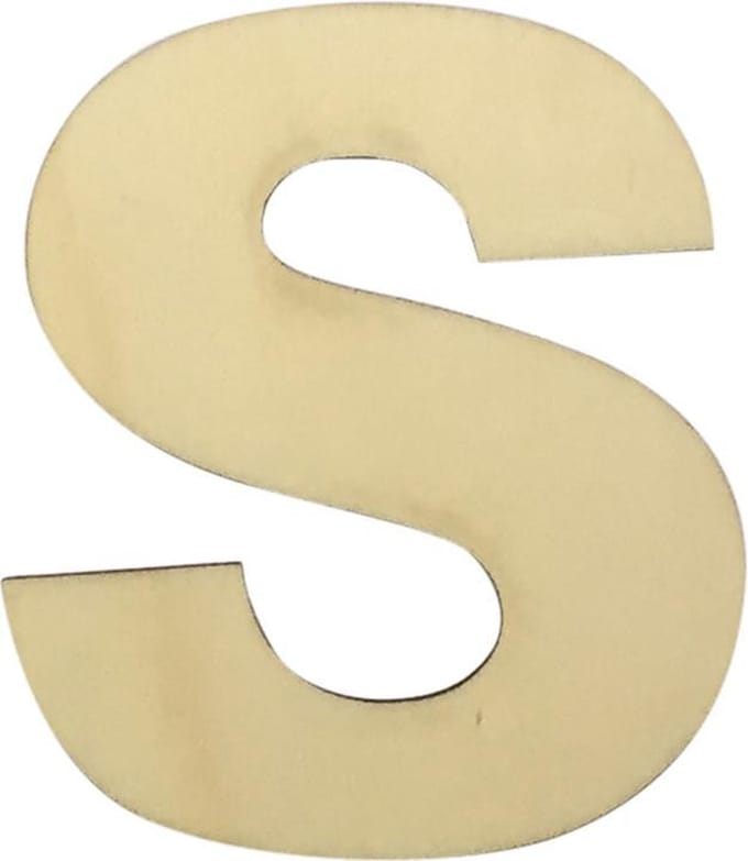 Houten Plakletter S | 8 cm