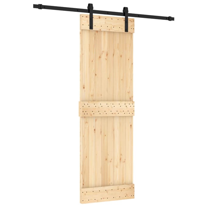vidaXL - Schuifdeur - 70 - x - 210 - cm - Massief - Pine - Hout - (Onbehandeld)