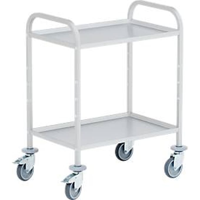 Serveerwagen, aluminium-rvs, L 820 x B 565 x H 975 mm