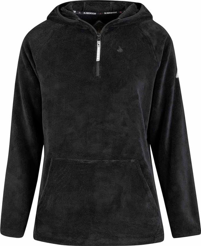 BJØRNSON Rane Micro Fleece - Hoody Trui - Pull-over - Dames - Maat 52 - Zwart