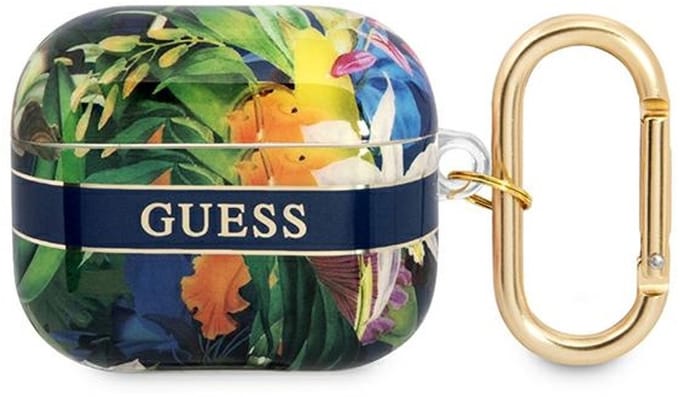 GUESS GUA3HHFLB AirPods 3 cover blue/blue Flower Strap Collection