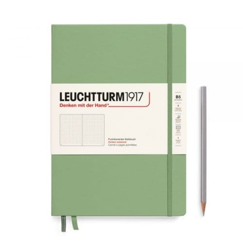 Leuchtturm 1917 notitieboek, hardcover, composition (b5), dotted, sage groen