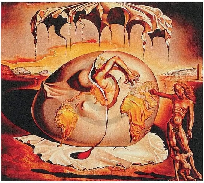 Kunstdruk Salvador Dali - Geopoliticus 50x40cm