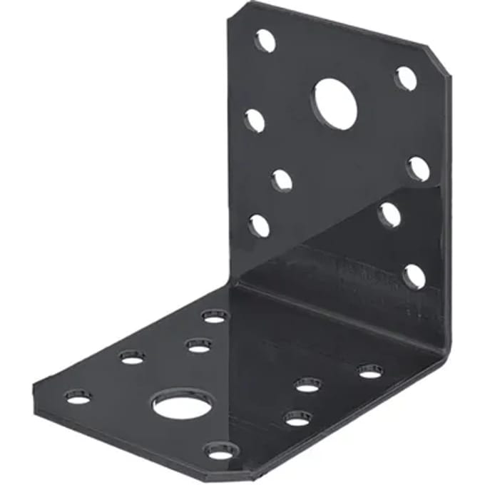 Alberts Hoekverbinder - Zwart Geplastificeerd Staal - 70x70x55mm
