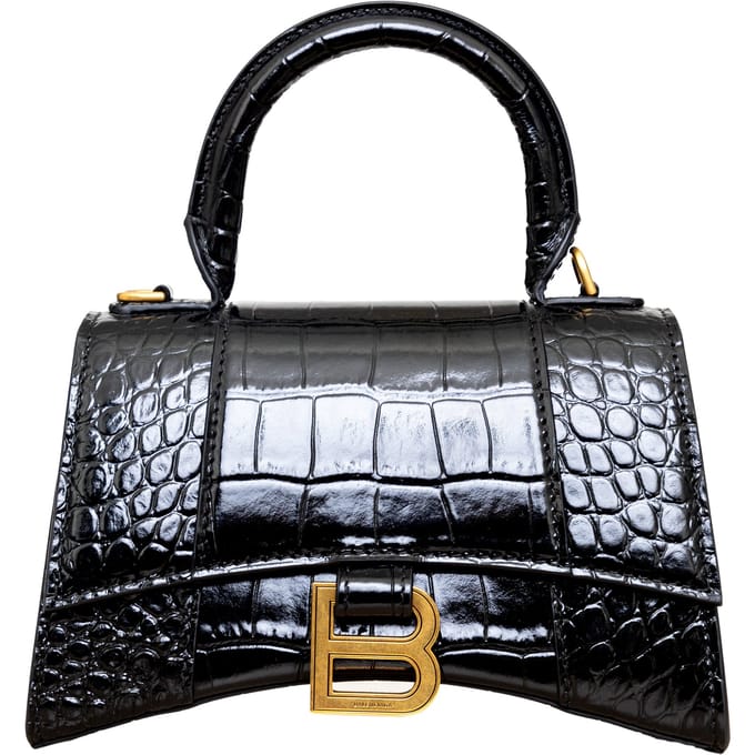 Balenciaga Krokodillenembossed Hourglass XS Tas - '20s