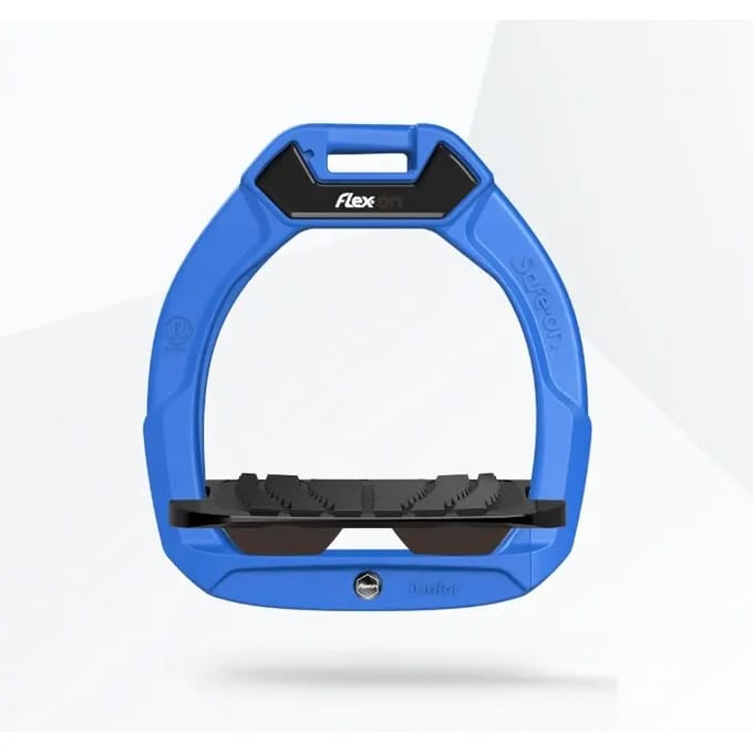 Veiligheidsongels voor paardrijden Schuin Grip Blauw/Zwart/Bruin kind Flex-On Safe-On