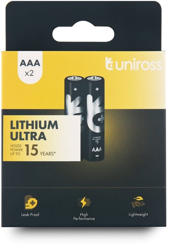 Uniross FR03 AAA Ultra Lithium Battery 2 pack