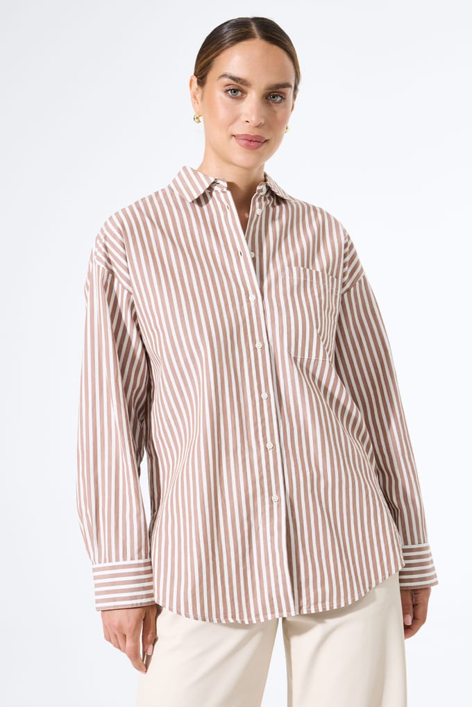 GARCIA Dames Effen Blouse Wit Lange mouw