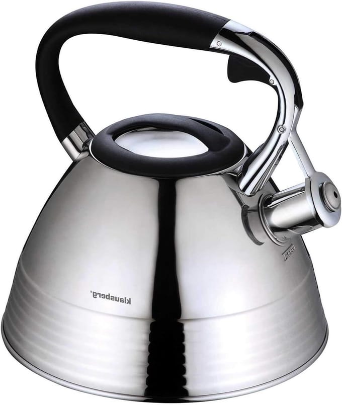 Fluitketel - Waterketel - Water Koken - Antikleef Coating - 3 Liter - Grijs