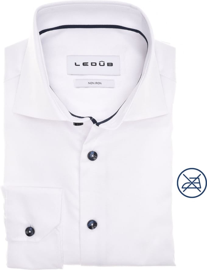 Ledûb overhemd modern fit wit