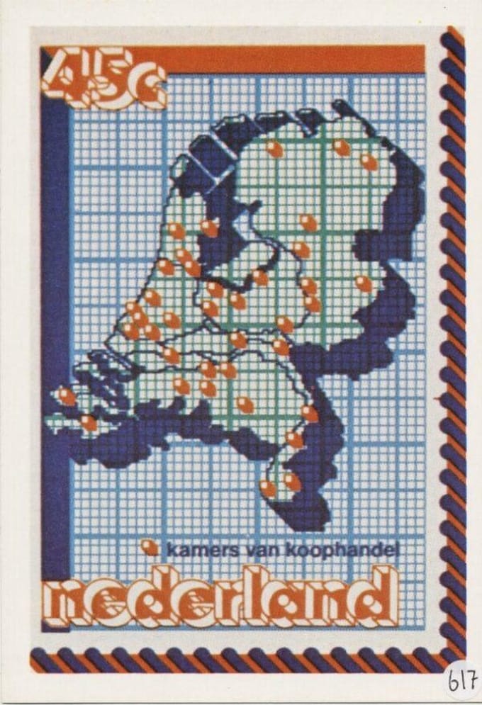 Briefkaart met afbeelding Kamers van Koophandel postzegel