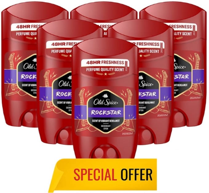 Old Spice RockStar Deo Sticks - Voordeelverpakking 6 Stuks
