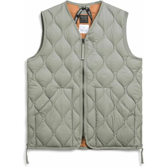 Militair jack met v-hals en w-rits Taion Coquille souple