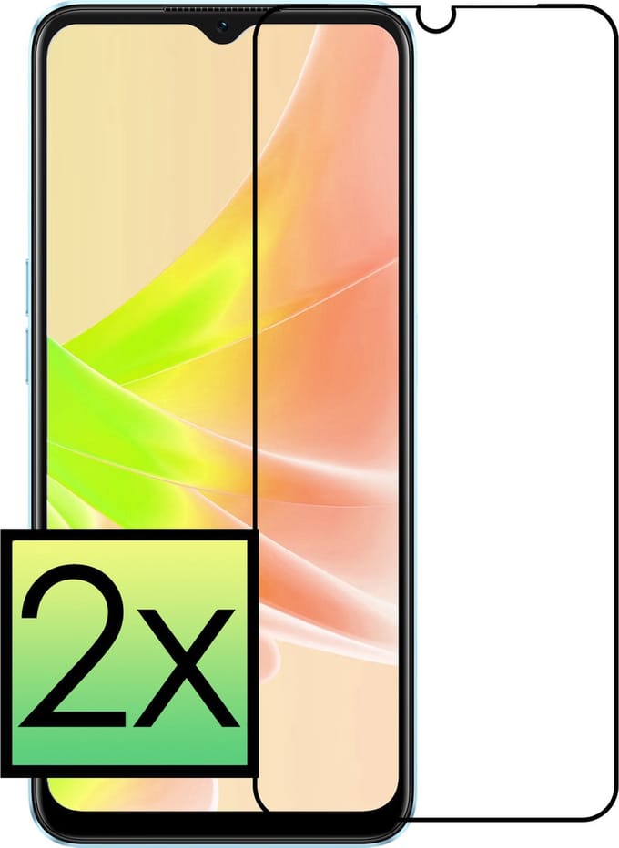 Screenprotector - 2 Stuks - Geschikt voor OPPO A57 - Full Cover - Beschermglas - Gehard Glas - Tempered Glass - Screen Protector