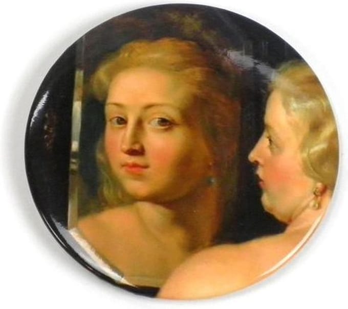 Lanzfeld - Zakspiegeltje Ø 80 mm - Make up spiegel - Rubens - Venus