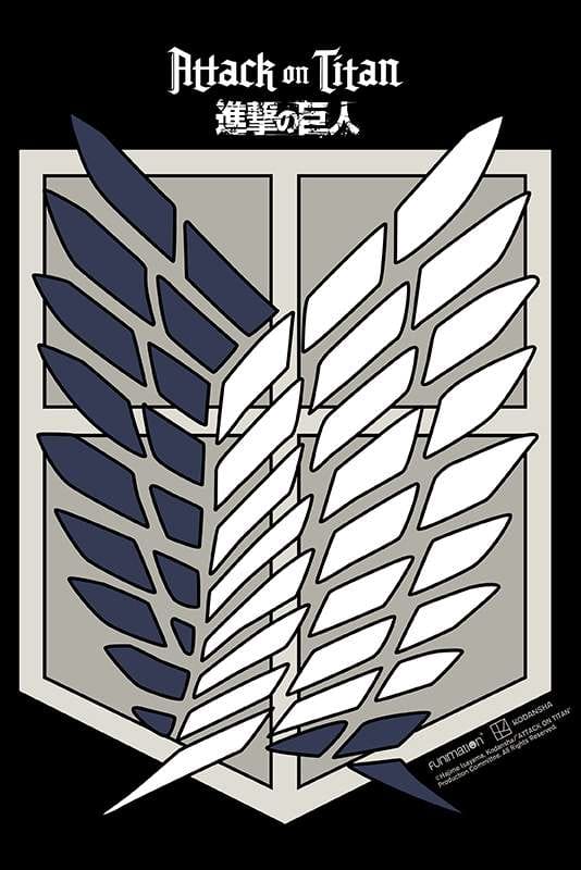 Attack On Titan Scout Badge Unisex Linnen tas - meerkleurig - Standard