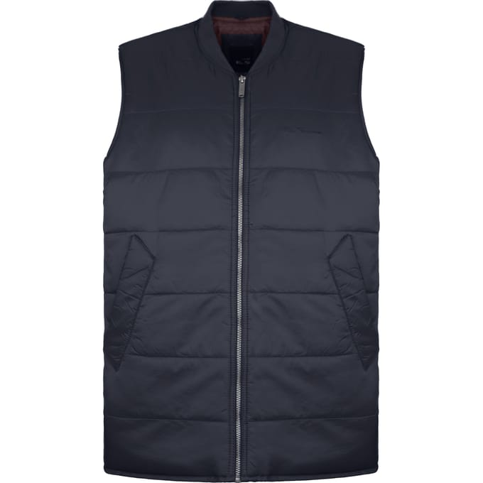 Ben Sherman Gewatteerd Heren Zwart Gilet