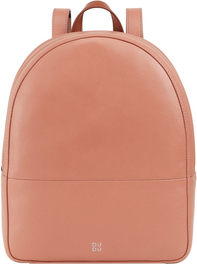 DuDu City rugzak leer 26,5 cm - rosa flamingo