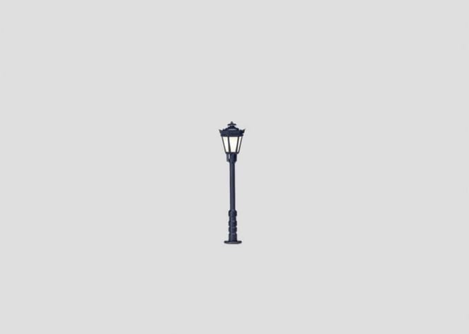 Enkele Parkeerlamp 56mm voor Modelspoorbanen