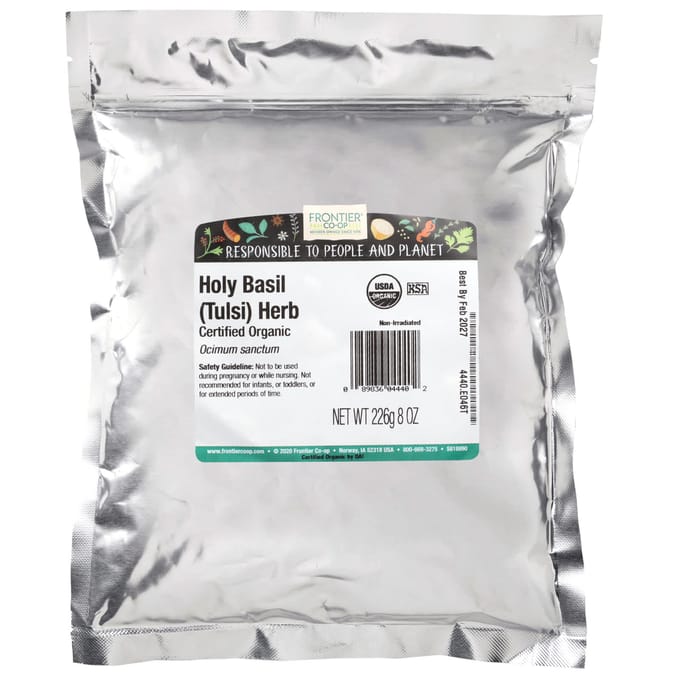 Frontier Co-Op, Organic Holy Basil (Tulsi) Herb, 226G (8Oz) brown