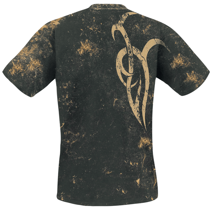 Outer Vision T-shirt - Marble Tattoo - S tot 3XL - voor Mannen - zwart