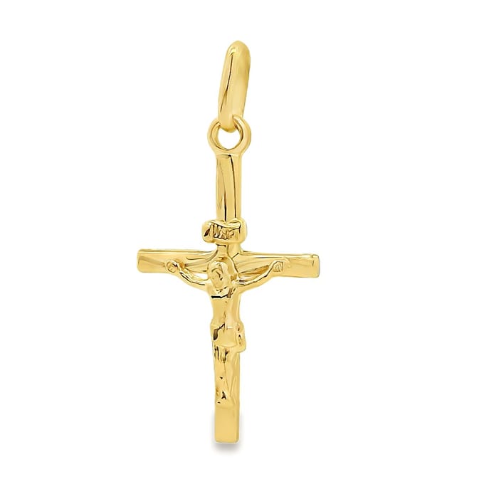 Juwelier Zwartevalk 14 karaat gouden kruis met Jezus - 14.310