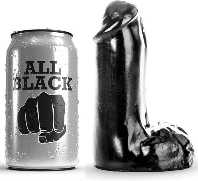 All Black - Dildo - 13 x 4.5 cm - Zwart