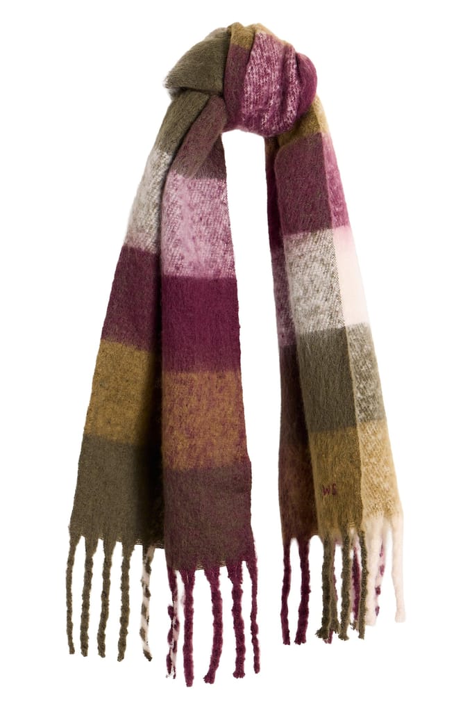 White Stuff Shelly Brushed Check Scarf Purple Multi Taglia: OS | Sciarpe Outlet | Uomo | Viola