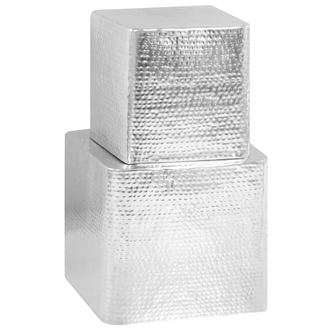 vidaXL - Salontafel - 2 - st - aluminium - zilver