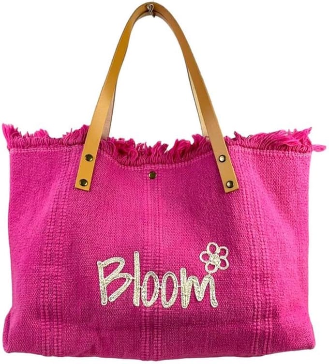 Strandtas -fuchsia-shopper -Bloom -magneetsluiting