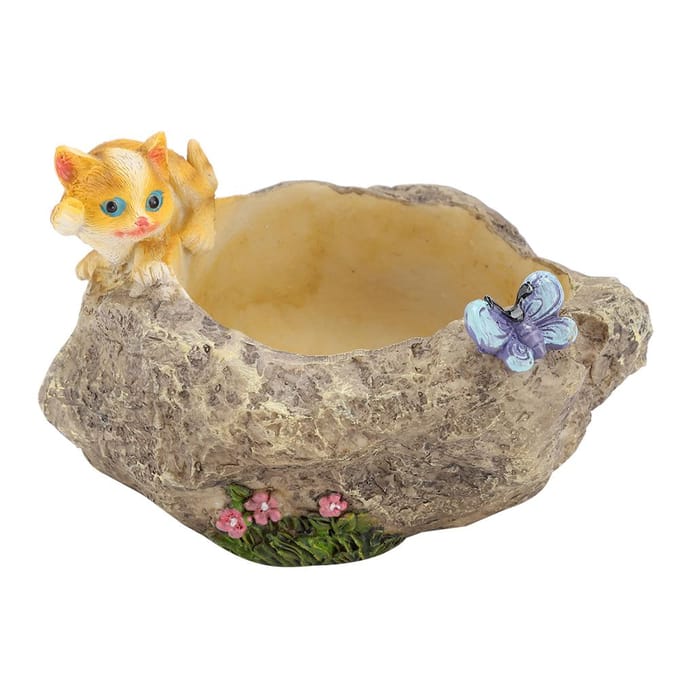 Mini Hars Cartoon Dier Bloempot Decoratie Desktop Succulent Plant Pot OrnamentKat beige