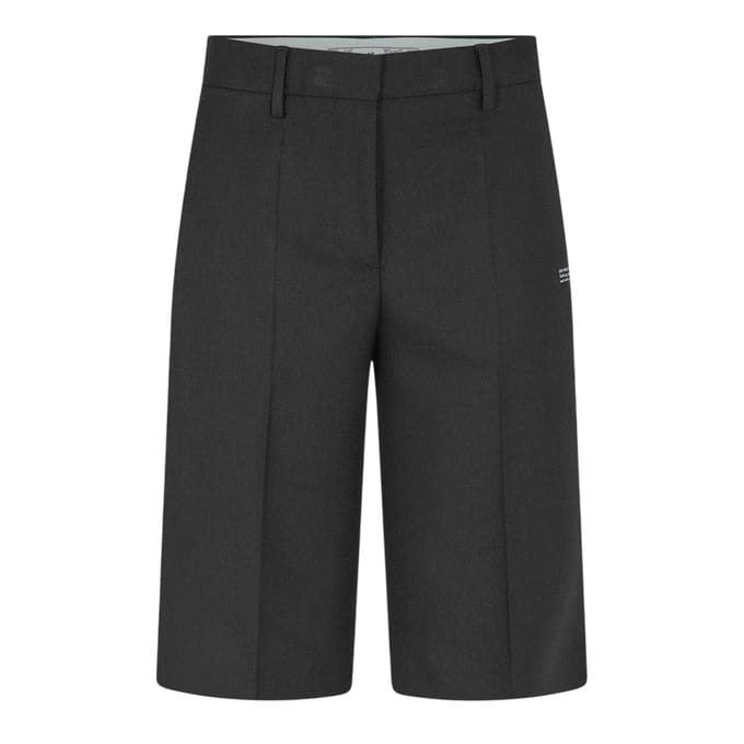Off White Dames/Dames Denim Effen Korte Broek (Zwart, Wit)