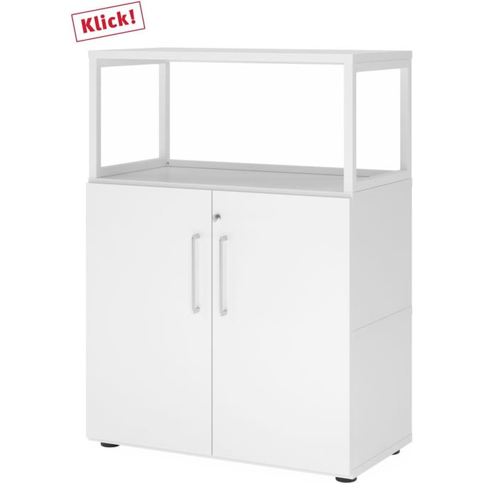 FlexWall | 3 OH | Deuren + frame | met stelvoeten - Wit/Wit