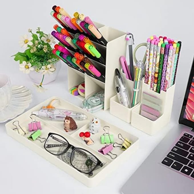 Modulaire bureaubladorganizer set van 5 delen - Opbergoplossing voor schrijfwaren en accessoires