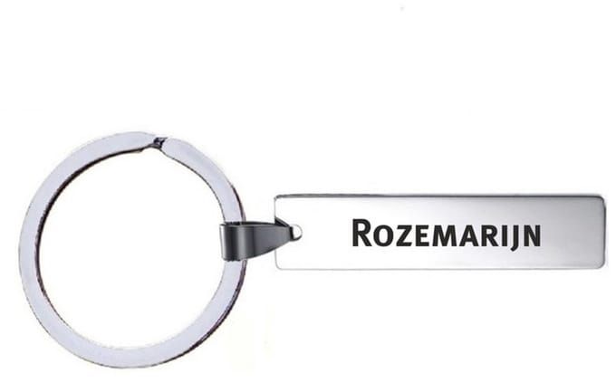 Sleutelhanger Met Naam - Rozemarijn - RVS