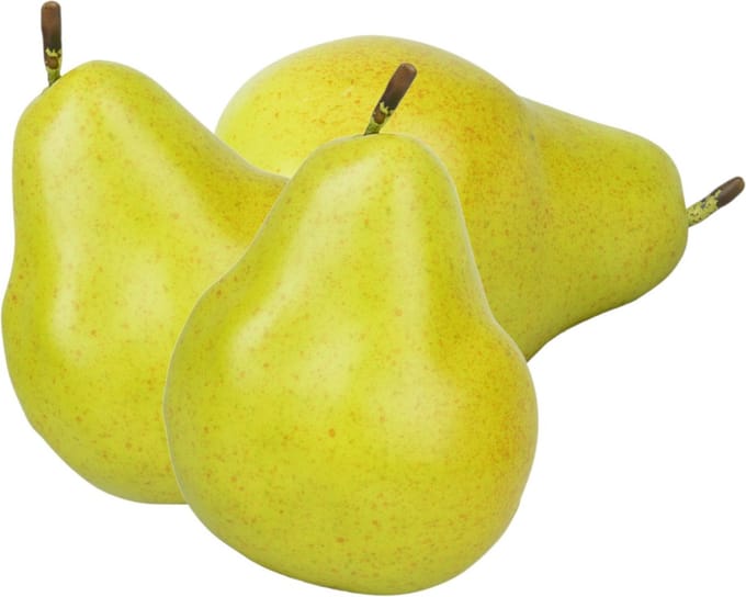 Esschert Design kunstfruit decofruit - 3x - peer/peren - ongeveer 11 cm - groen