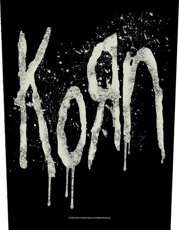 Korn - Splatter Logo Rugpatch - Zwart