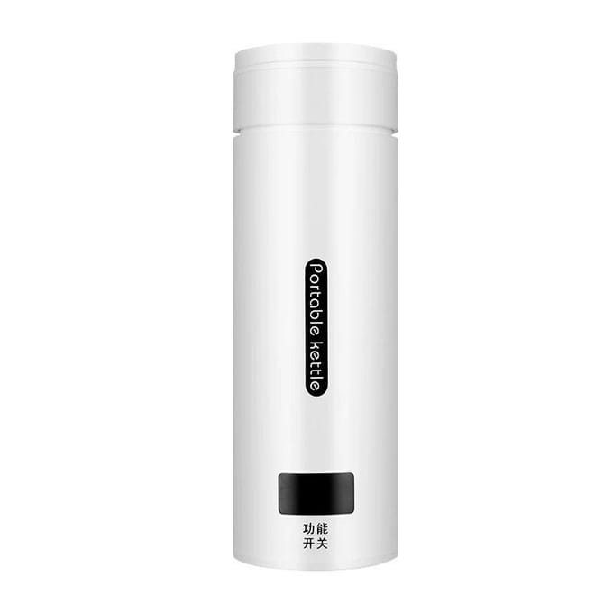 Bouilloire électrique portable à eau pour voyage, mini tasse thermique à chauffage rapide white