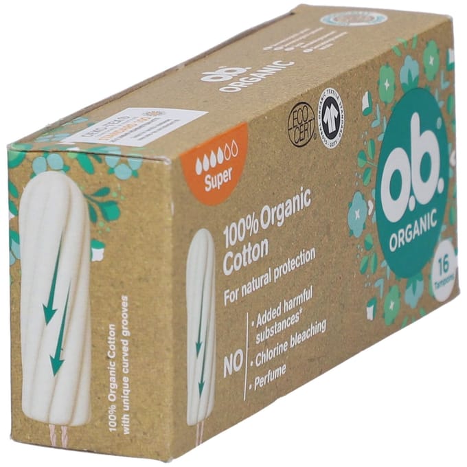 o.b. Organic Cotton Super 16 stuks