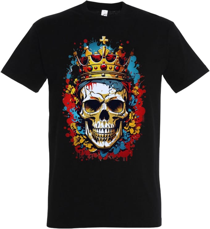T-Shirt - Dames - Heren - Zwart - Skill - Maat XXL