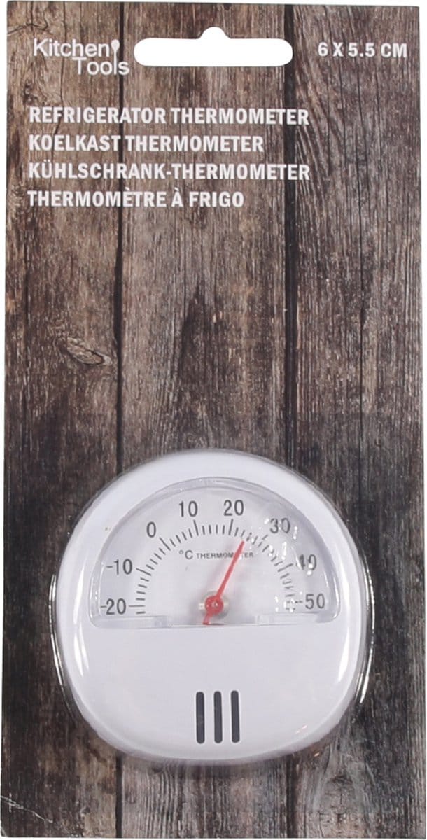 Kitchen Tools | Koelkast - Thermometer - Kunststof - Bereik Van -20 t/m 50 - 6 x 5,5 cm