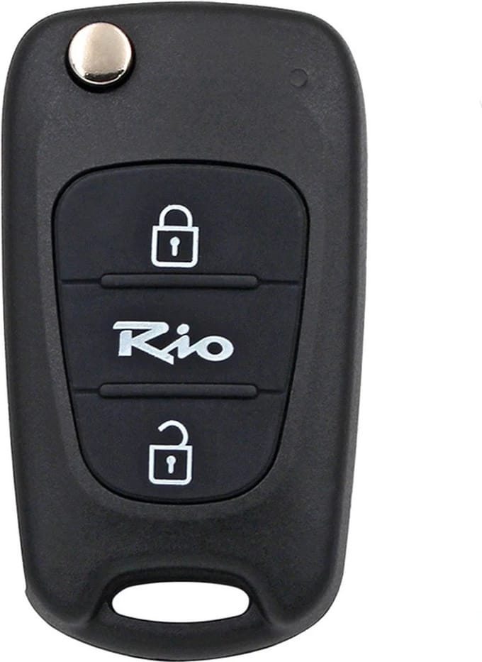 XEOD Autosleutelbehuizing - sleutelbehuizing auto - sleutel - Autosleutel / Geschikt voor: Kia Rio 2 knops