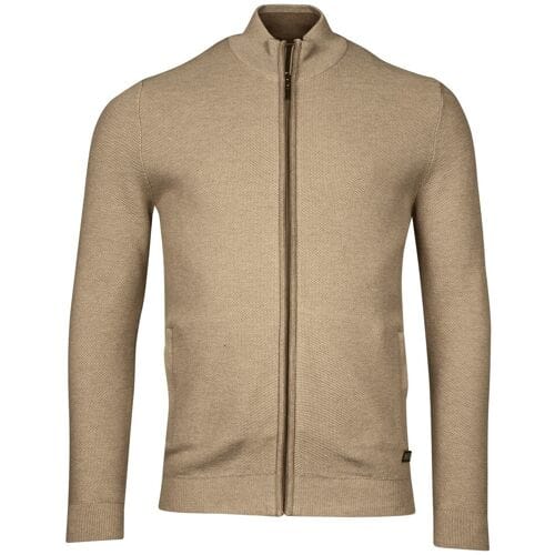 Baileys Vest Cardigan Zip Structure Knit Beige / male