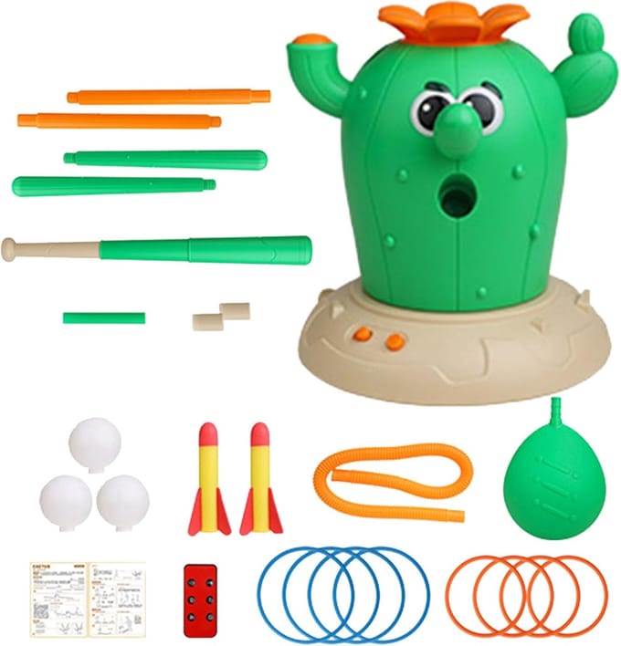 Muzikaal Spring Speelgoed - Interactief Cactus Spel - Buiten Spelen - 4-in-1 Spelopties - 275 x 193 cm